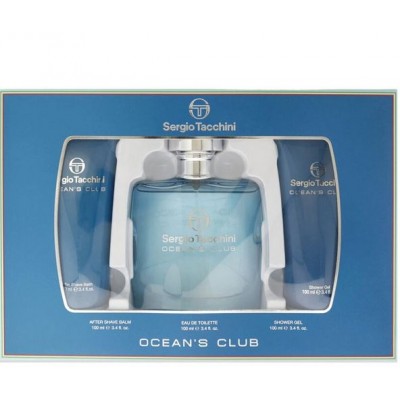 SERGIO TACCHINI Ocean's Club SET: EDT 100ml + aftershave balm 100ml + shower gel 100ml